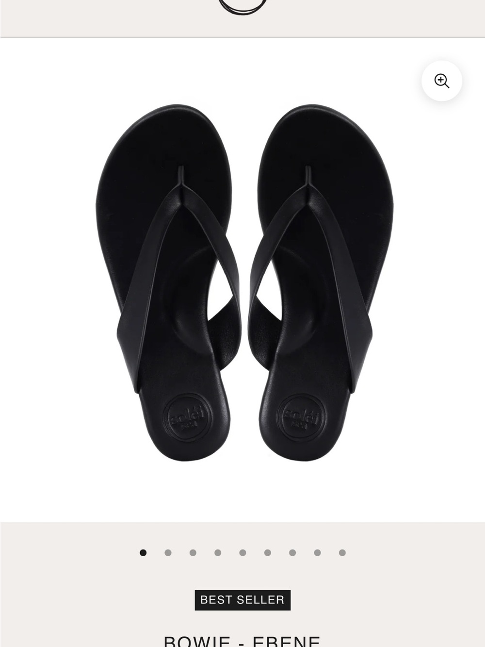 Solei Sea Bowie Ebene Sandals - Black